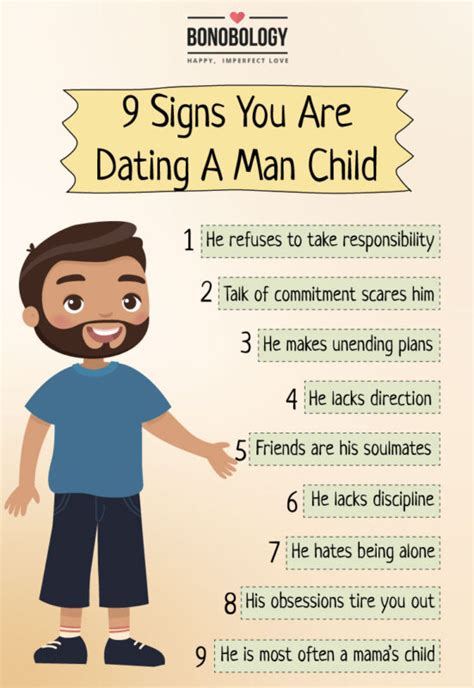 signs you are dating a manchild
